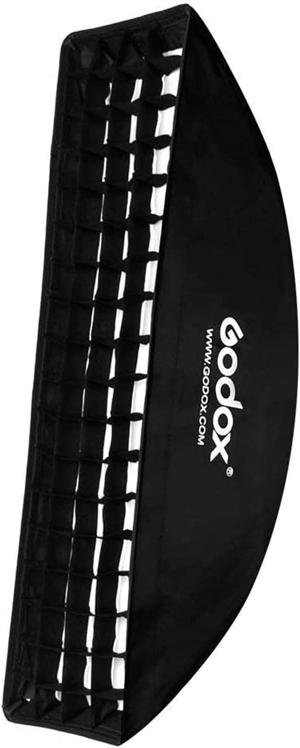 Godox 12"x 47"/30x120cm Softbox Reflector Modifier with Honeycomb Grid Bowens Mount Speedring for Photo Strobe Studio Flash Softbox for Godox AD600BM SK400II MS300 AD400Pro VL150 w/Carrying Bag (2Pcs)