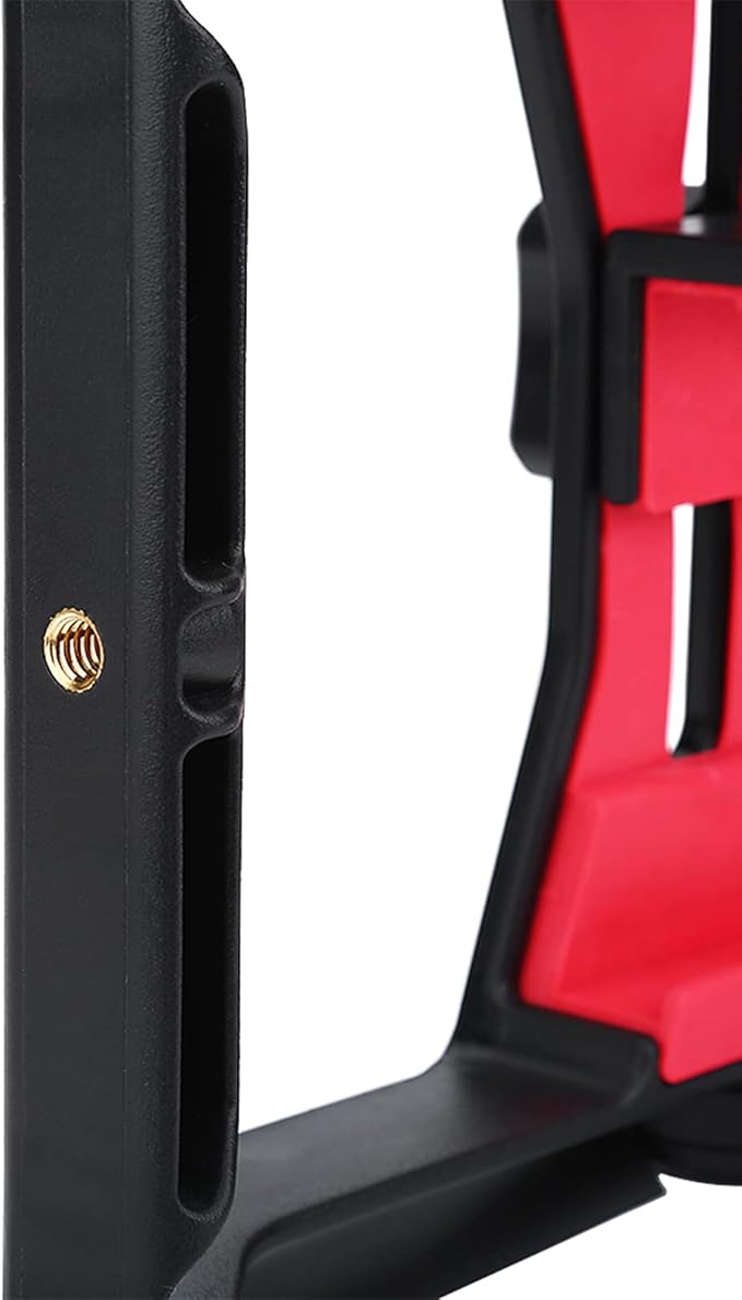 Qiilu Professional Dual Handle Handheld Phone Adjustable Stabilizer Support Recording Rig with Tripod for Vlog Video Creation, Filmmaking Accessory