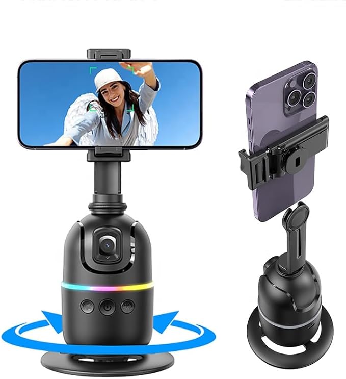 P03 Mobile Phone, Handheld Camera Mount, Smart 360-degree Automatic Rotation AI Face Tracking and Recognition Live Shooting 4 in 1 Foldable Selfie Stick Tripod Anti Shake Smartphone Mobile Gimbal