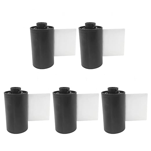 5 Pack Empty 35mm Film Cassettes, Reloadable Film Canisters for Hand Rolling – ABS Plastic Storage Case for 135/35mm Cameras
