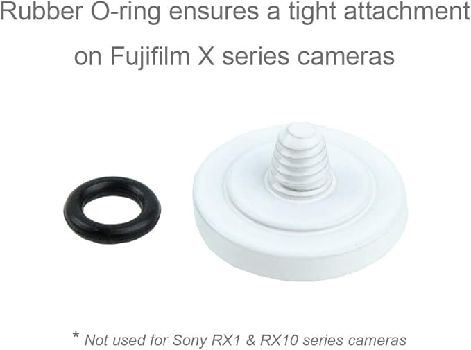 Foto&Tech Soft Shutter Release Button Compatible with Fuji Fujifilm X-T5 X-T4 X-T3 X-T30 X-T30 II X-T20 X-PRO3 X100V X100F X-E4 X-E3 RX1R II RX10 IV III Leica M9 Nikon Df F3 (2 Pieces, BK+WT)
