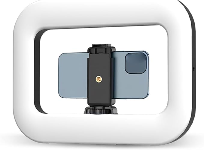 Selfie Phones Ring Light, Smartphone Video Rig, Rechargeable Handheld Phone Video Stabilizer with Phones Holder for Filmmaking