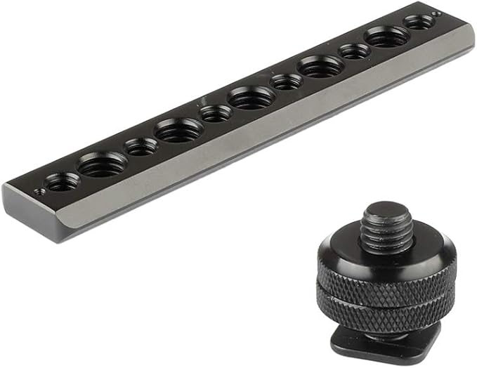 CAMVATE Standard NATO Safety Rail 105mm & Shoe Mount & 3/8"-16 Female Thumbscrew - 2055