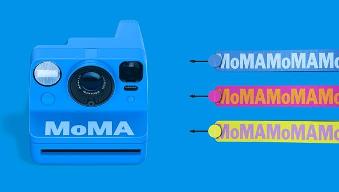 Polaroid Now 3rd Generation I-Type Instant Film Camera - Polaroid x MoMa Limted Edtion - Includes Three Limited edtion MoMa Camera Straps - Camera Only No Film (9182)