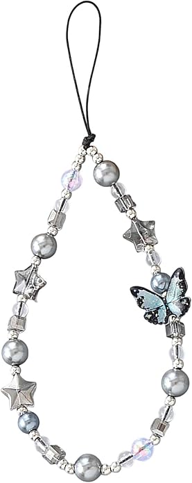Beaded Phone Charm Lanyard Strap Girly Style Fixed Beads Pearl Lanyards