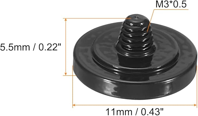 PATIKIL Camera Shutter Button, 4 Pack Soft Shutter Release Button Pure Copper Camera Button Concave Suitable for Nikon for Fujifilm for Leica DSLR/SLR Camera, Black