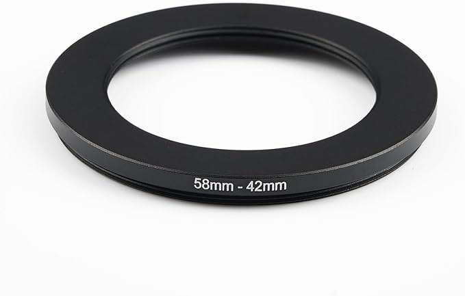 58-42mm Step-Down Ring Filter Adapter, All Brands UV ND CPL Metal Ring Adapter