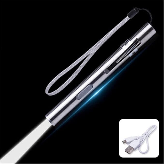 5 Pack Pen Light Flashlight Pocket Flashlight 400 Lumens Bright LED Mini Pen Torch Small Compact Penlight with Built-In Battery and USB Cable for Camping Outdoor Reading Repair Work Examination