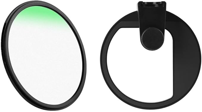 Magnetic Smartphone Filter 72mm Ring Cold Shoe Phone Holder CPL ND GND(Magnetic Black Soft)