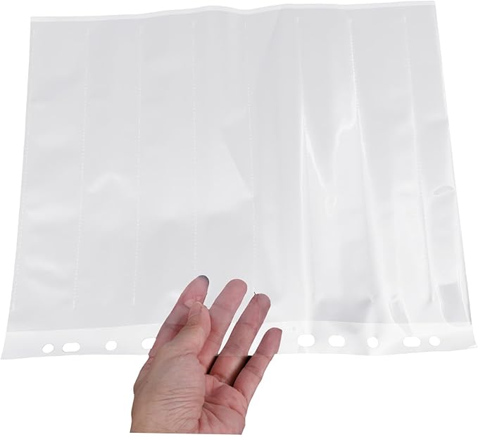jojofuny 10Pcs Negative Sleeves Set Durable Document Pouch for Organizing Film Storage Fits All Binders for Archival Photo Holders