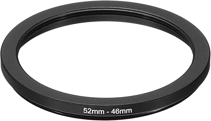 PATIKIL 52mm-46mm Metal Step Down Ring, Camera Lens Filter Adapter Ring Aluminum Filter Adapter Ring for Camera Lenses Hood, Black