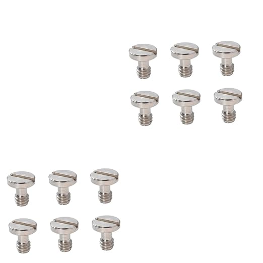 DOITOOL 2sets D-Ring Tripod Screws with Small Screws for Quick Release Plate 6pcs*2
