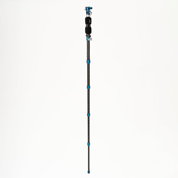 Benro SupaDupa Carbon Fiber Monopod – Lightweight 6-Section Professional Camera & Video Monopod with 72mm Leveling Base, Twist Locks, and Reversible Mount for DSLR, Mirrorless & Camcorders (MSD46C72)