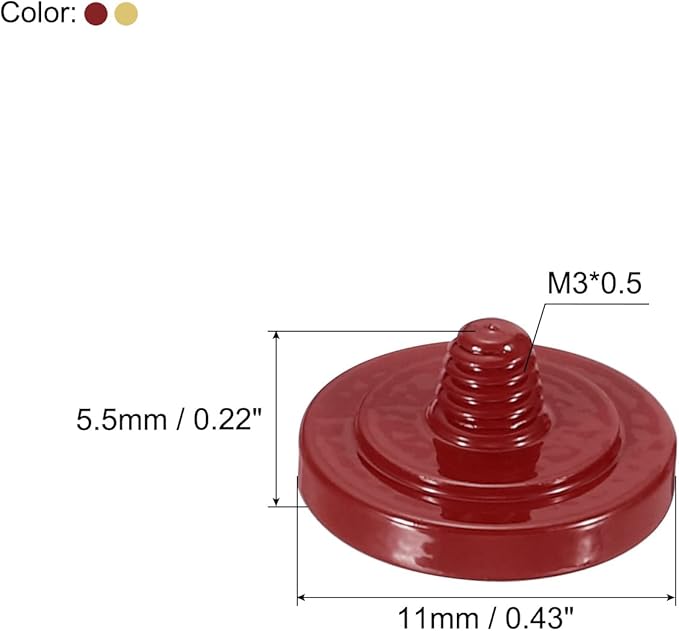 PATIKIL Camera Shutter Button, 2 Pack Soft Shutter Release Button Pure Copper Camera Button Concave, for Nikon for Fujifilm for Leica Dark Red/Golden