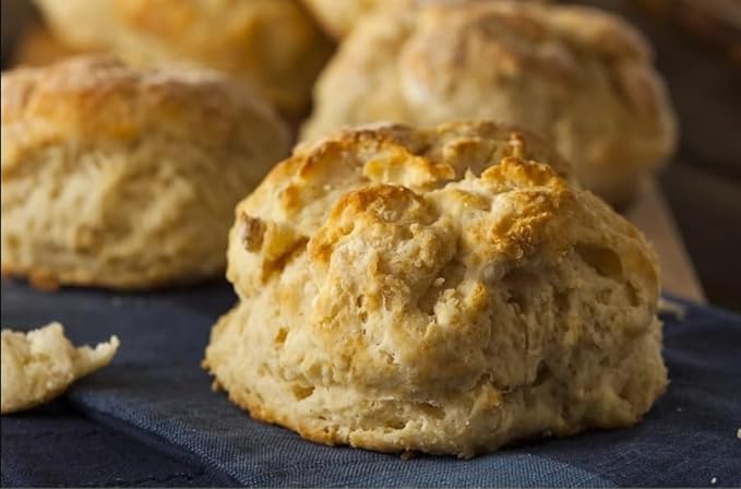 Military Surplus Freeze Dried Real Baked Biscuits – #10 Can – 25+ Year Shelf Life – Ready to Eat Emergency Food – Survival, Camping, Hiking, Hunting Meals – Long-Term Storage 10–12 Biscuits per Can Pack of 6