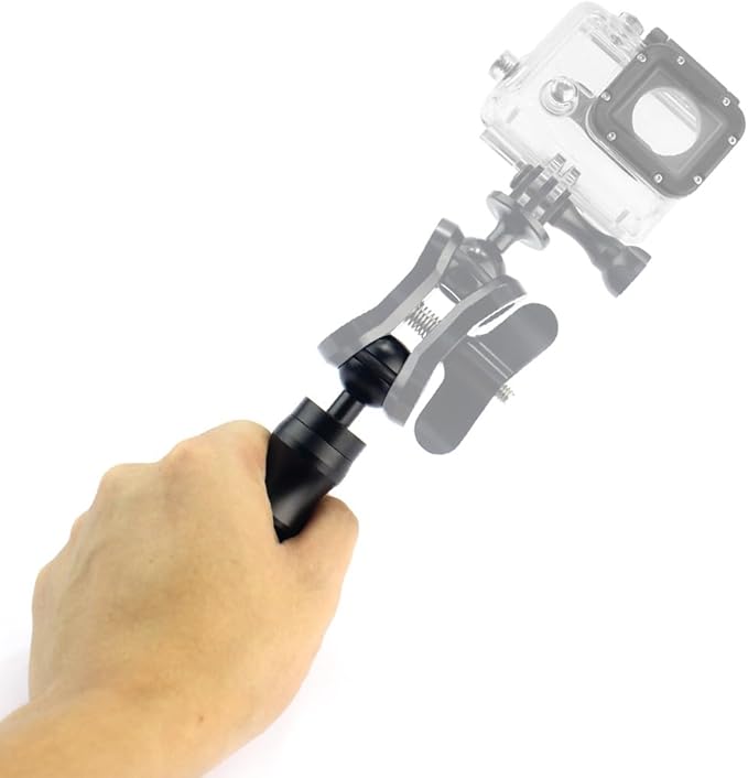 FEICHAO Diving Tray Bracket Handle Grip Ball Head Stand Stabilizer Extension Rig Compatible with Hero 13, Osmo Action Sports Camera (Dual-Handle)