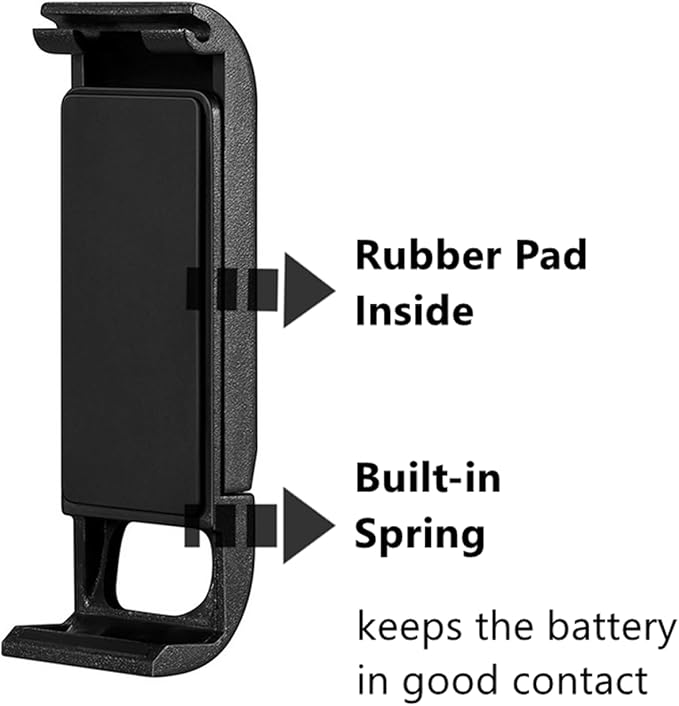Replacement Side Door Battery Cover for Gopro, Pass Through Battery Door Cover with Type-C Charging Port, Repair Part Camera Accessories for Gopro 10/9/11/12/13 Black