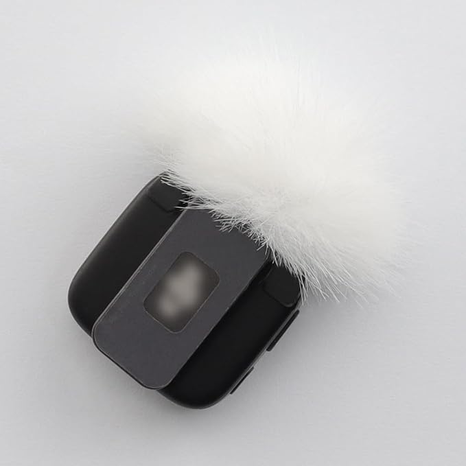 LEFXMOPHY Windscreen for 2024 DJI MIC MINI Wireless Microphone Furry Wind Muff Deadcat Cover, 2-Pack White
