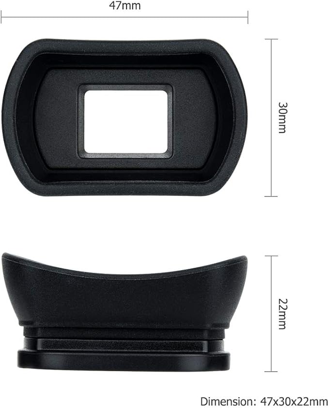Kiwifotos Long Soft Viewfinder Eyecup Eyepiece for Canon EOS 90D 80D 70D 60D 77D 6D Mark II 5D Mark II Rebel T7 T6 T5 T100 T8i T7i T6s T6i T5i T4i T3i T2i T1i SL3 SL2 SL1 4000D 50D 40D 30D and More