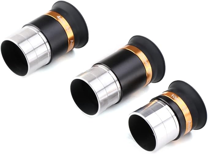 Starboosa Wide Angle Aspheric Eyepiece Set - 1.25 inch - Upgraded with Soft Eyecup [4mm, 10mm, 23mm]