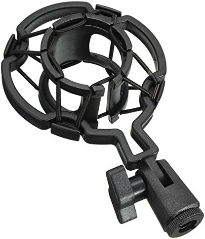 2 Pack Microphone Shock Mount Clip Universal Mic Shock Mounts Holder Anti-Vibration Spider Bracket for Handheld Microphone Dynamic Mic Stand Stereo Diaphragm Condenser Microphone Boom Arm