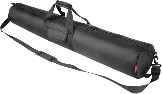 HEMMOTOP Tripod Bag, 47x7in All Sides Thick Tripod Carrying Case with Shoulder Strap and Handle, Heavy Duty Light Stand Bag with Two Zippered Pockets for Pool Cue, Speaker Stand -R12018