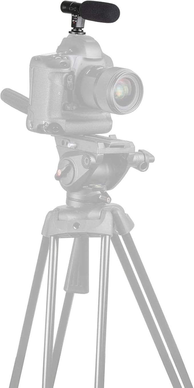Ultimaxx Uni-directional Microphone with 3.5mm Built in Stereo Plug & Mounting Bracket for DSLR Cameras and Video Cameras