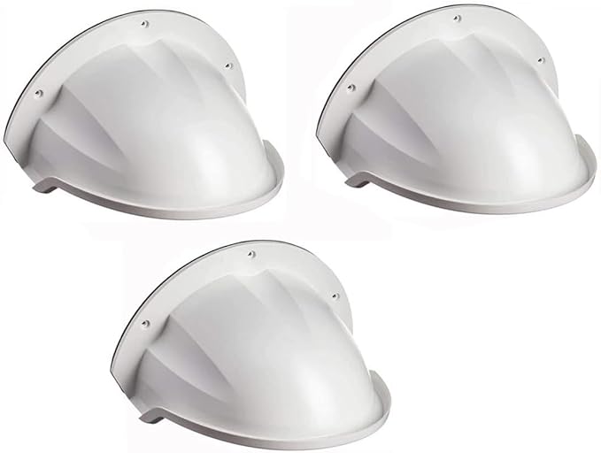 SECUPOE Universal Security Camera Cover Sun & Rain Shield – Weatherproof Protective Roof for Dome/Bullet Outdoor CCTV Cameras (3X White)