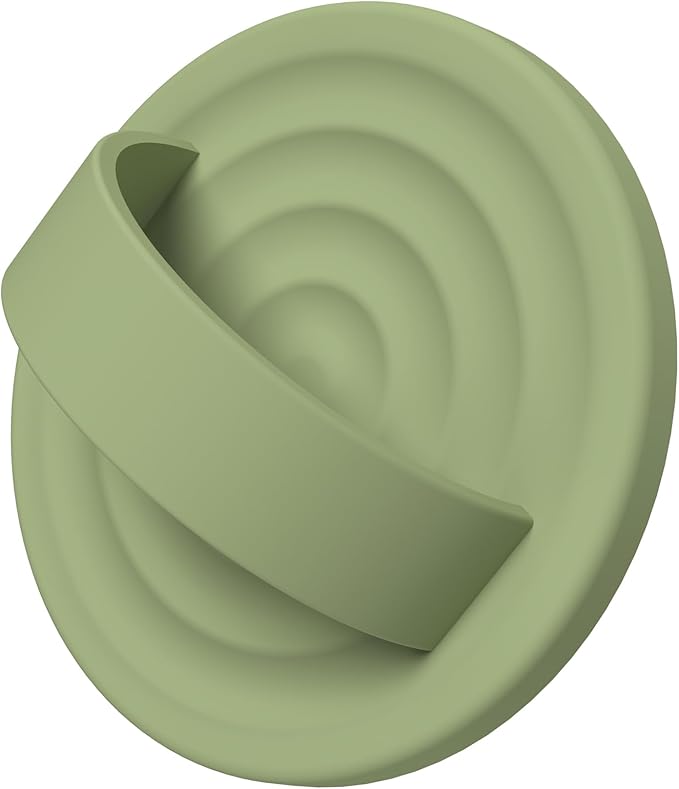 Magnetic Phone Grip Ring Holder, Liquid Silicone Magnet Cell Phone Grip Finger Loop, Compatible with Magsafe, Back of Phone for iPhone 17/16/15/14/13/12 Series, Tea Green