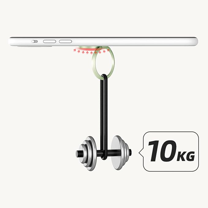 TENOC Phone Grip Sticky 360° Rotation Universal Stand Finger Ring Holder Slim Kickstand for Cell Phone Case, Green