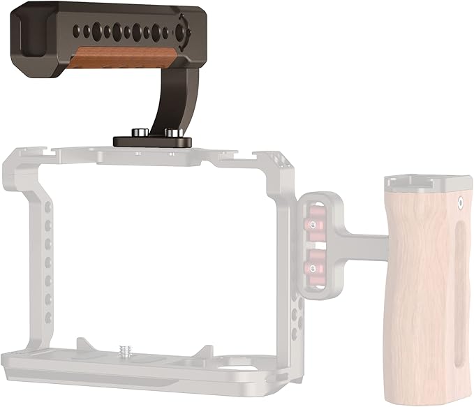 Poyinco Camera Top Handle Grip and Cage Stabilizer Rig with Cold Shoe Mount for DSLR Camera