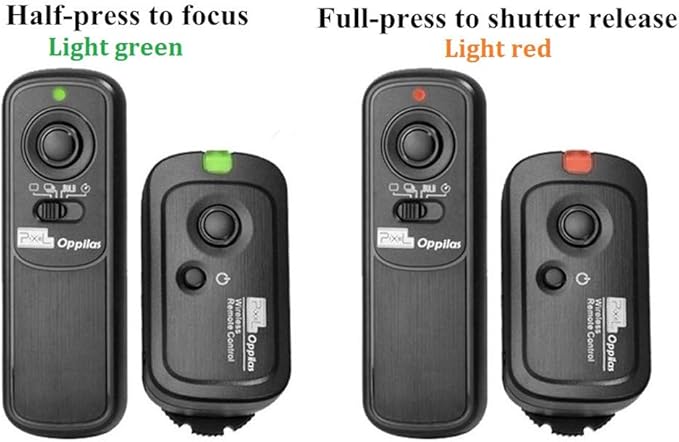 2.4G Wireless Remote Control DC2 Remote Shutter Release Compatible with Nikon MC-DC2 Z7 Z7II Z6 Z6II Z6III Z5 D5600 D3300 D5000 D5100 D5200 D5300 D90 D7000 D7100 D7200 D7500 D780 D610 D750 P7700 P7800