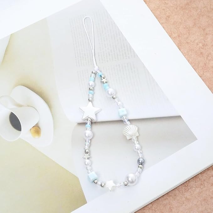 Beaded Camera Wrist Strap Cute Digital Camera Charm Lanyard Phone Charms Strap Beaded Camera Chain for Phone Bag Keychain
