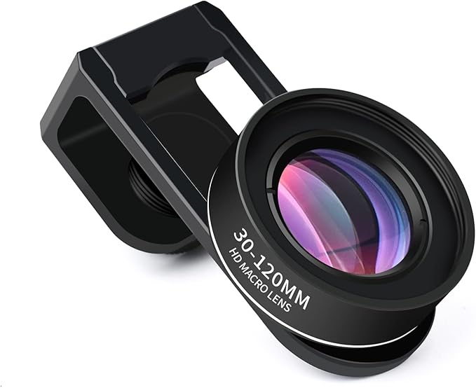 4K UHD 10X Macro Lens for iPhone & Android, Universal Clip-On Phone Camera Lens — No Distortion, No Vignetting, 3–12cm Focus Distance, Ideal for Flowers, Jewelry & Close-Up Photography