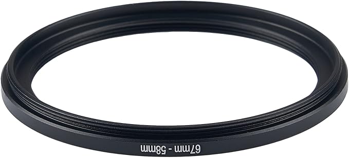 67mm to 58mm Step-Down Rings Filter Adapter for All Brands UV ND CPL Metal Step-Down Rings Adapter Filter