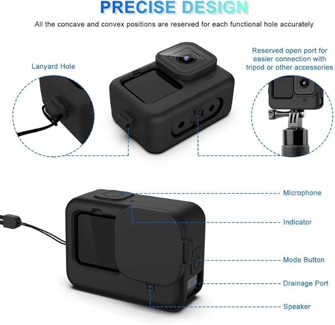 Coyktonty Camera Accessory Kit for Go-pro Hero 12 11 10 9 Black,Storage Case Waterproof Case Protective Film Silicone Cover Diving Filters Anti-Fog Insert