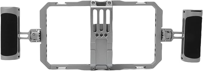 Phone Video Rig Cage, Smartphone Video Stabilizer with Double Silicone Grip, Ergonomic Design, Multiple Interfaces for Phones 6.35 to 8.7cm
