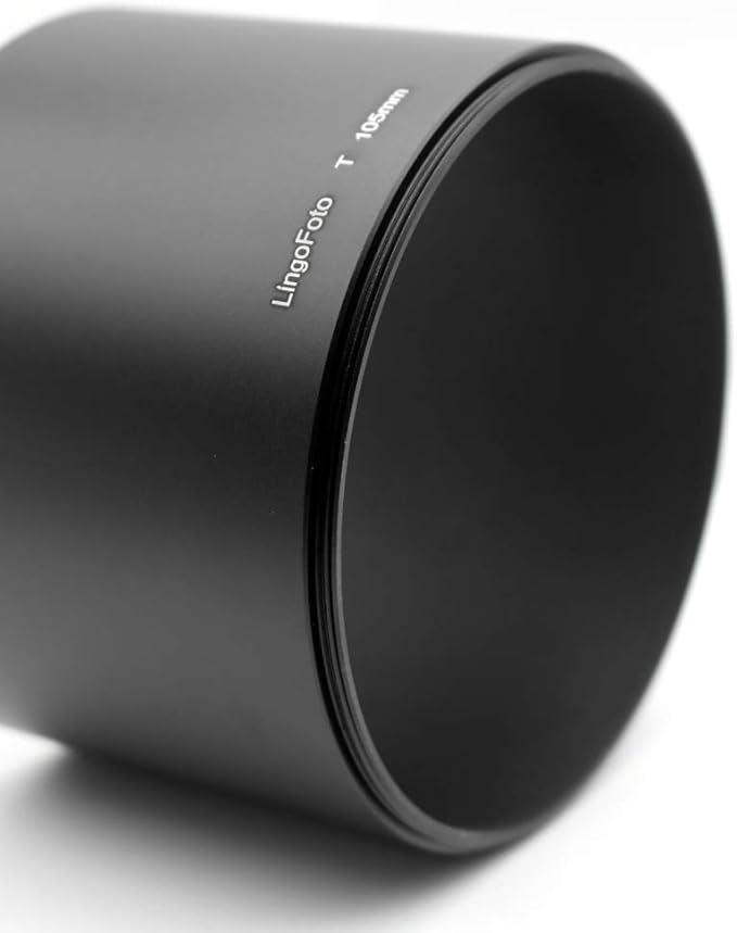 105mmx75mmm Screw in Metal Lens Hood for Mirror Tele Reflex Camera Lens with 105mm Filter Thread Absorb Unnecessary Ambient Light LF1188