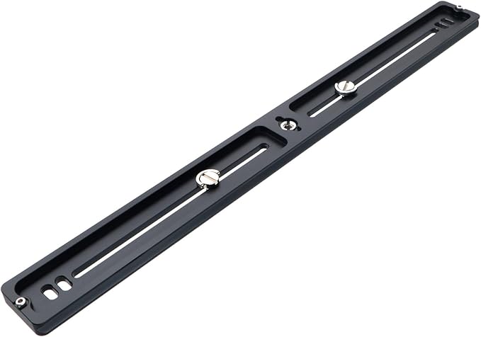 400mm Universal Long Quick Release Plate Dual Dovetail Slide Rail with D-Ring 1/4" Screw for Ball Head Tripod Mount DSLR Camera Arca Swiss Compatible