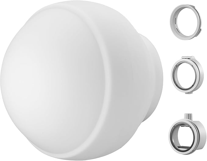 Godox ML-CD15 Diffusion Dome Flash Diffuser Modifier, Collapsible Soft Light Diffuser with 3 adapters for AD200 AD200Pro V1 TT685 V860III TT600 AD300Pro AD400PRO Speedlight,ML30 ML60 Video Lights