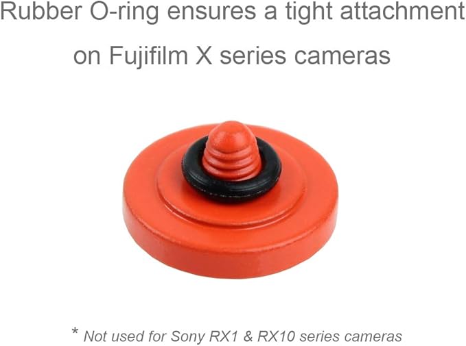 Foto&Tech Soft Shutter Release Button Compatible with Fuji Fujifilm X-T5 X-T4 X-T3 X-T30 X-T30 II X-T20 X-PRO3 X100V X100F X-E4 X-E3 RX1R II RX10 IV III Leica M9 Nikon Df F3 (3 Pieces, Orange)