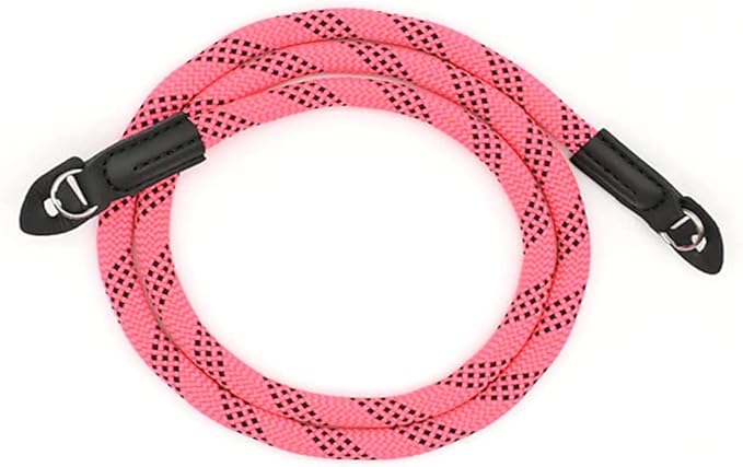 Camera Strap Vintage 100cm Nylon Climbing Rope Camera Neck Shoulder Strap for Micro Single and DSLR Camera (Pink)