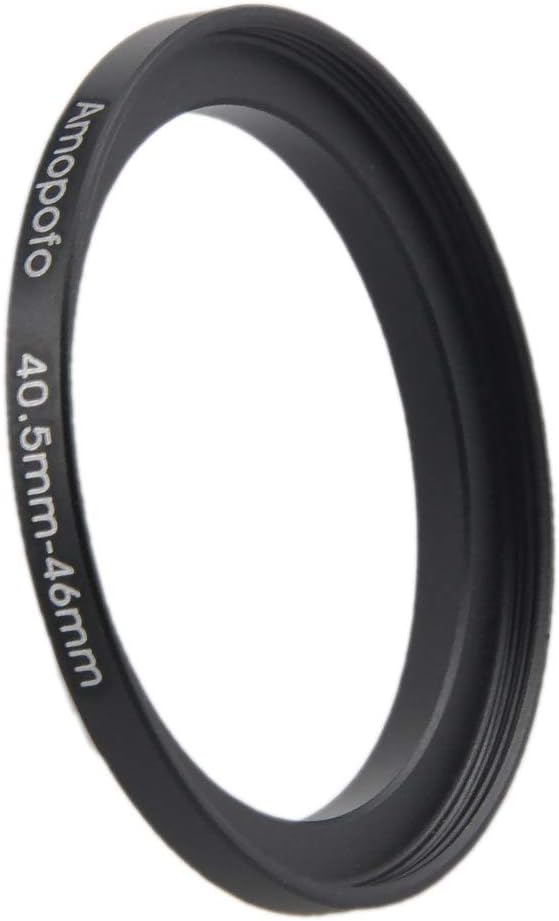 Metal Step Up Ring Adapter 40.5mm to 46mm Step-Up Lens Adapter Ring for Filters, Made of CNC Machined Space Aluminum with Matte Black Electroplated Finish