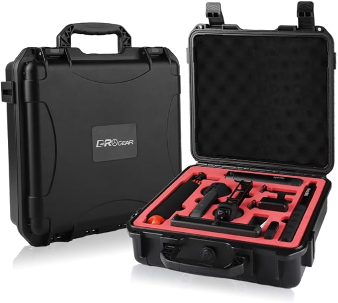 Drogear Waterproof Hard Case for Insta360 X5 Essentials Bundle/X4/X3 | Holds Up to 6 Batteries | Shockproof & Dustproof Protection | Fits Floating Hand Grip, Selfie Stick, Lens Guards & Accessories