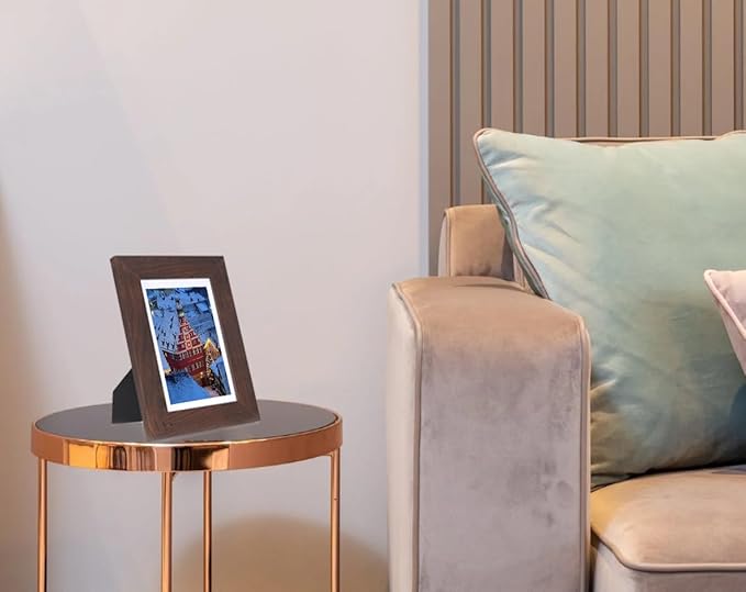 kennethan Dark Brown Picture Frame - 5x7, Displays 4x6 with Mat or 5x7 Without Mat - Wall Mountable