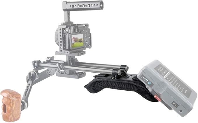 NICEYRIG Steady Shoulder Mount/Shoulder Pad for Video Camcorder Camera DV/DC 15mm Rod Rail Support System DSLR Rig (15mm Railblock)