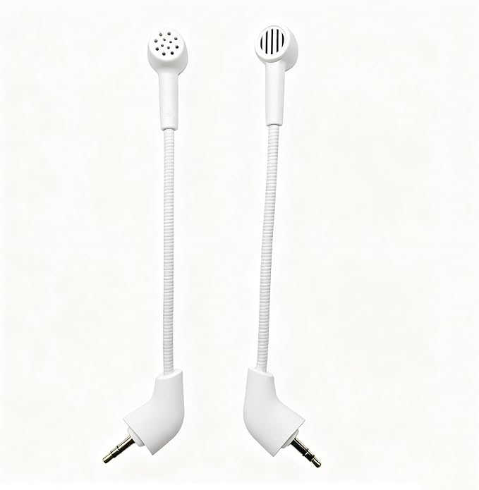 Complete White Mic Replacement Kit for HyperX Cloud II (2021+) Wired Headsets | Plug & Play, Perfect Color Match & Restored Audio(Not for Wireless)