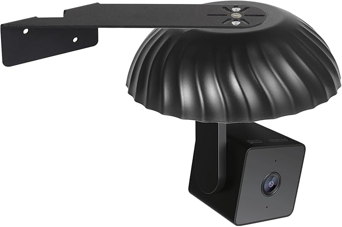 Wall Mount for WYZE Cam Pan V3, Outdoor Corner Mount Kit with Weatherproof Cover, Durable Housing for Outside Use – Black (Camera Not Included)