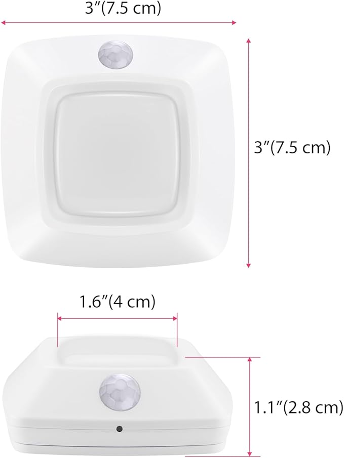 BIGMONAT Motion Sensor Tap Light,Battery Operated Puck Lighting, Safe,Portable,Easy to Install for Closet/Stair/Kitchen/Hallway/Cabinet Night Light (White,6Pack, Included 18 x AAA Batteries)