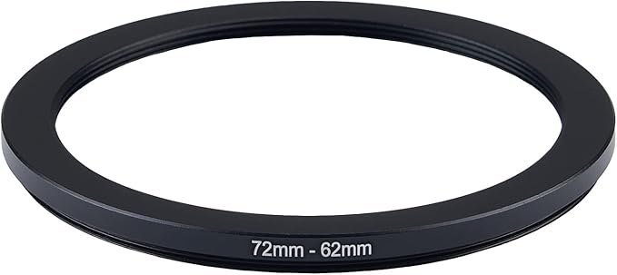 72mm to 62mm Step-Down Rings Filter Adapter for All Brands UV ND CPL Metal Step-Down Rings Adapter Filter